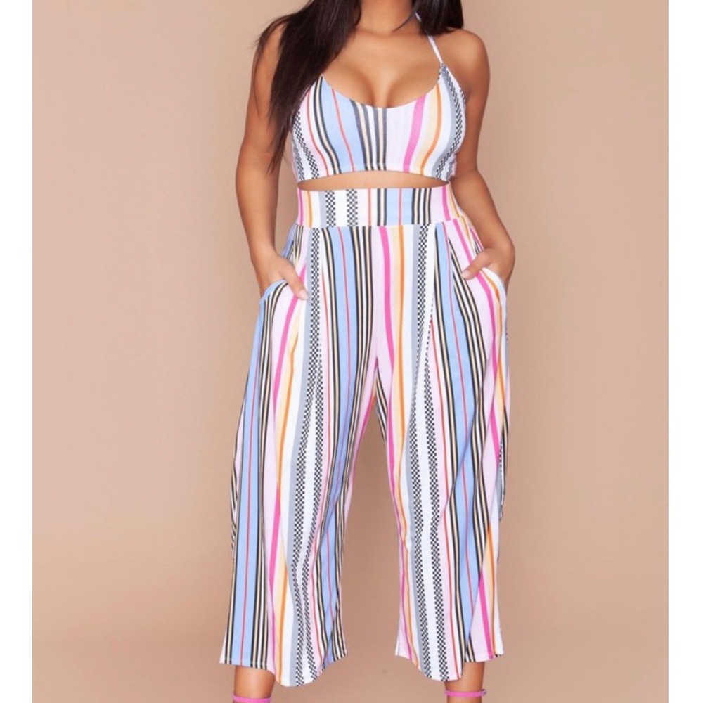 Rue107 Emily Racer Stripe Pant Set